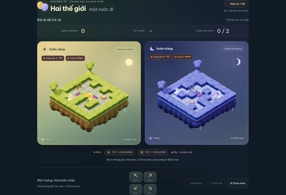 Hai thế giới — một nước đi — ảnh gameplay 1